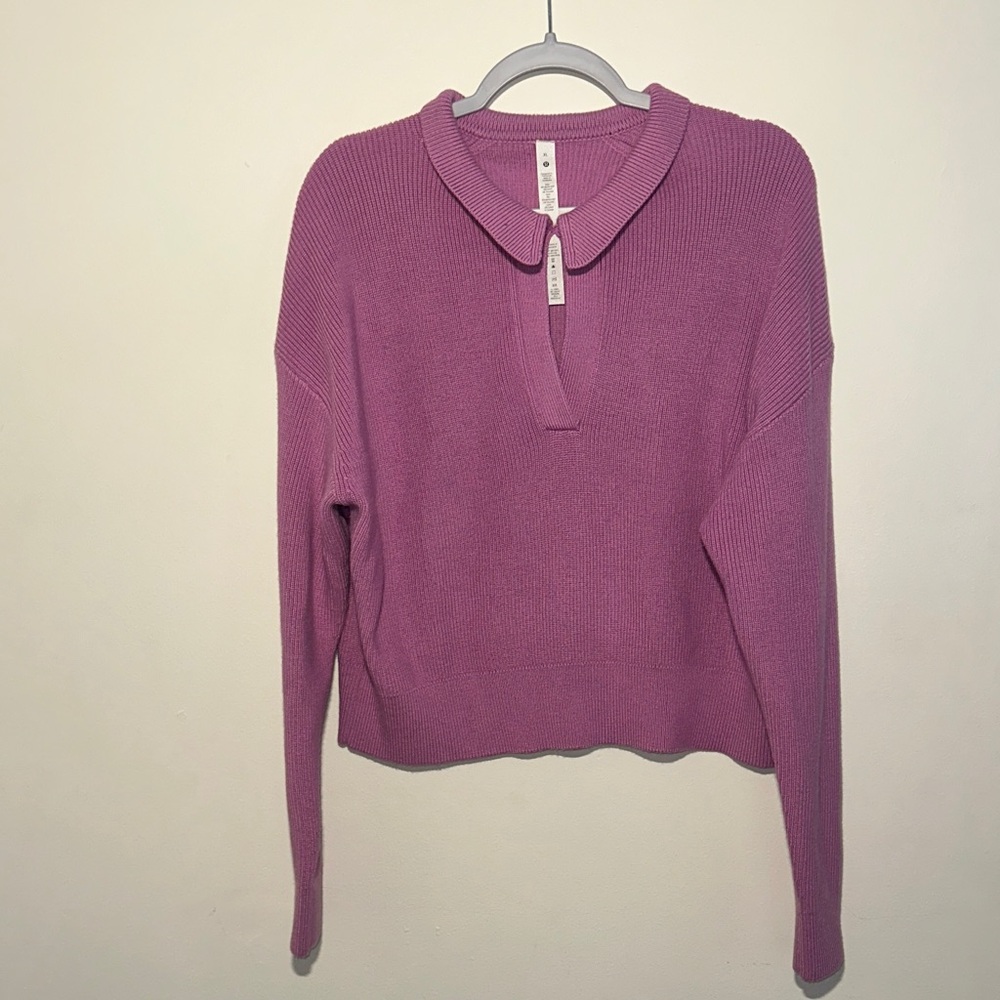 lululemon athletica Pink Crew Neck Sweater Sz LX